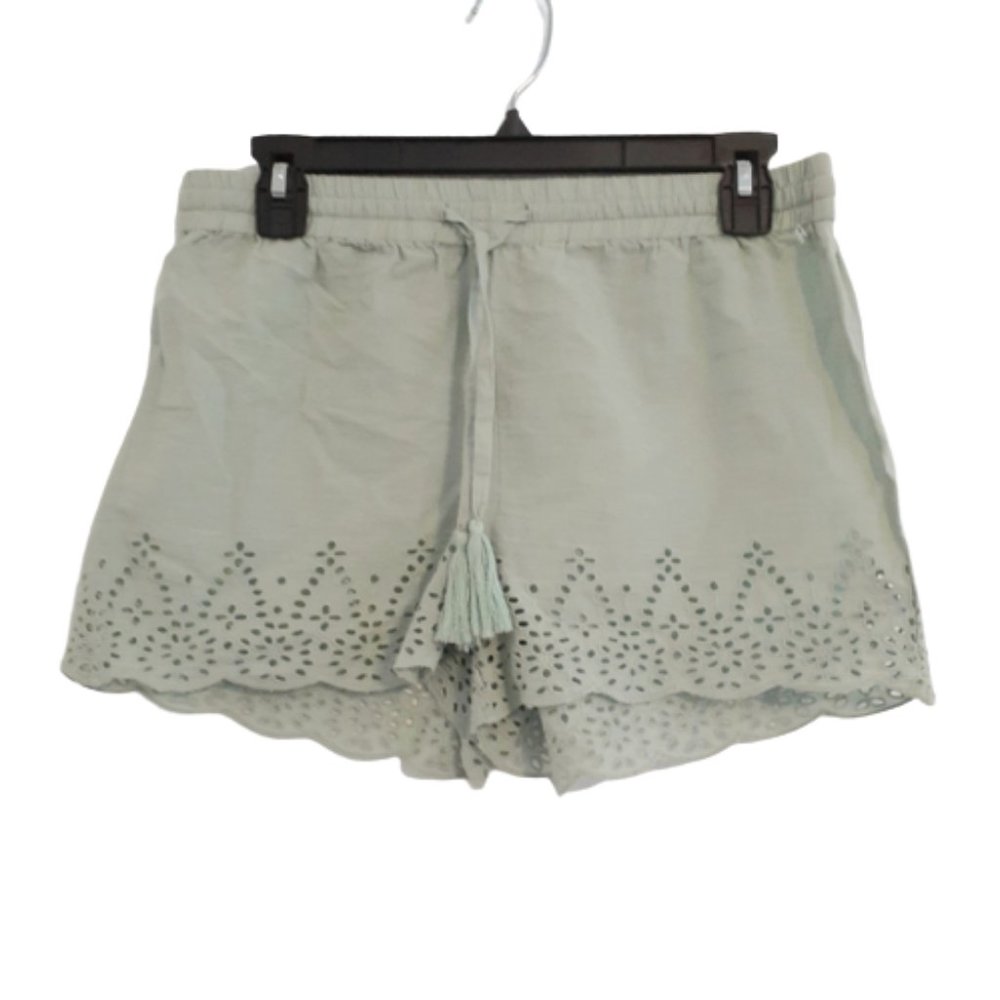 World Market Mint Green Scalloped Lace Shorts SZ S